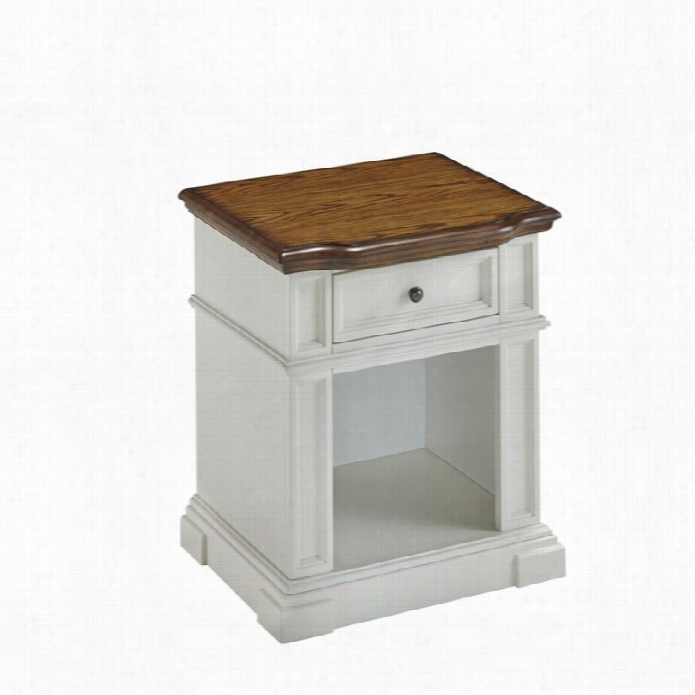 Domestic Styles Americana Night Stand In White And Oak