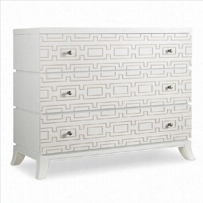 Hooker Ufrniture Melange 3-drawer Descanso Accent Chest In Billiant White