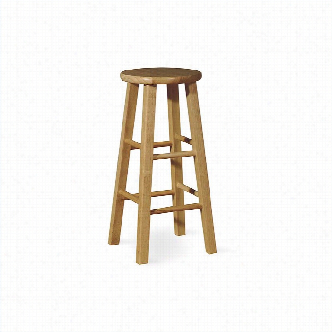 International Concepts 24 Round Top Counter Stool In Natural