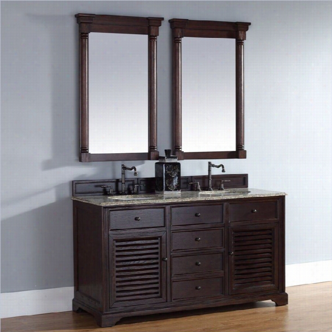 James Martin Savannah 60 Double Bath Room Vanity In Sablee