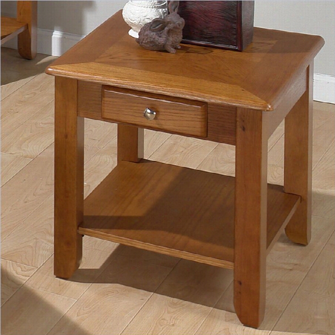 Jofran 480 Series Wood End Table In Oak