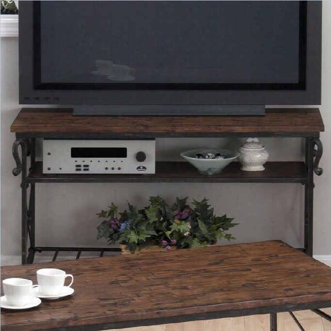 Jofran Sof A Table Tv Stand In Rutlege Pine  Finish