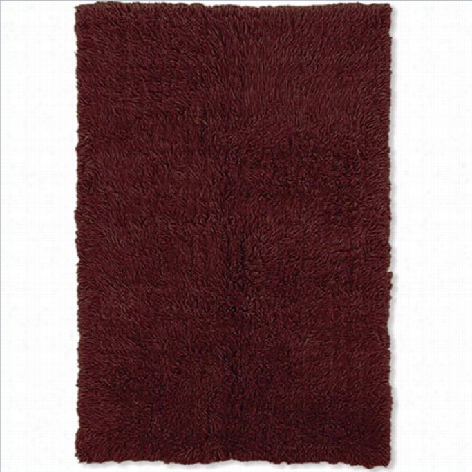 Linon Rugs Flokati Rectangular Superficial Contents Rug In Burgundy-2'4 X 4' 8