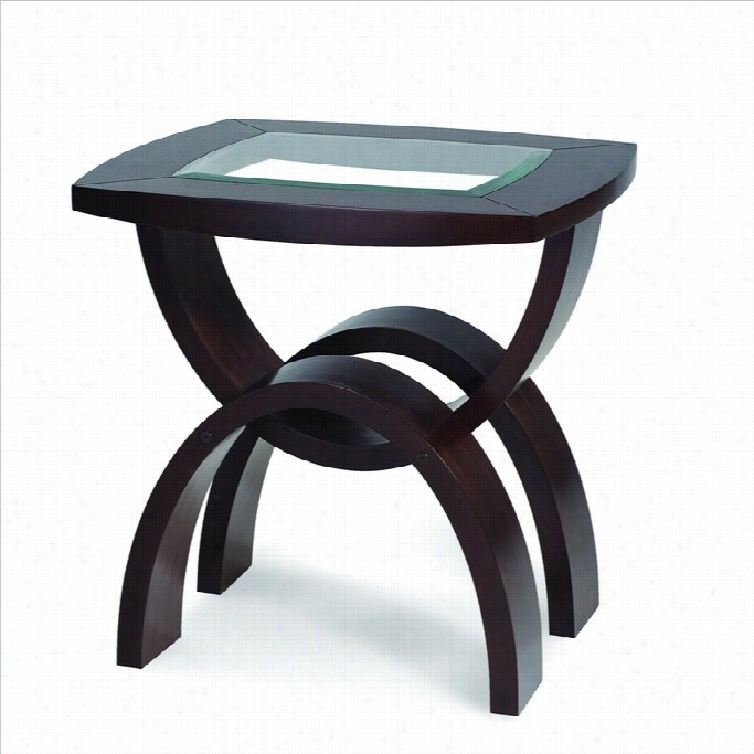 Magnussen Helix Wood Rectangular End Table