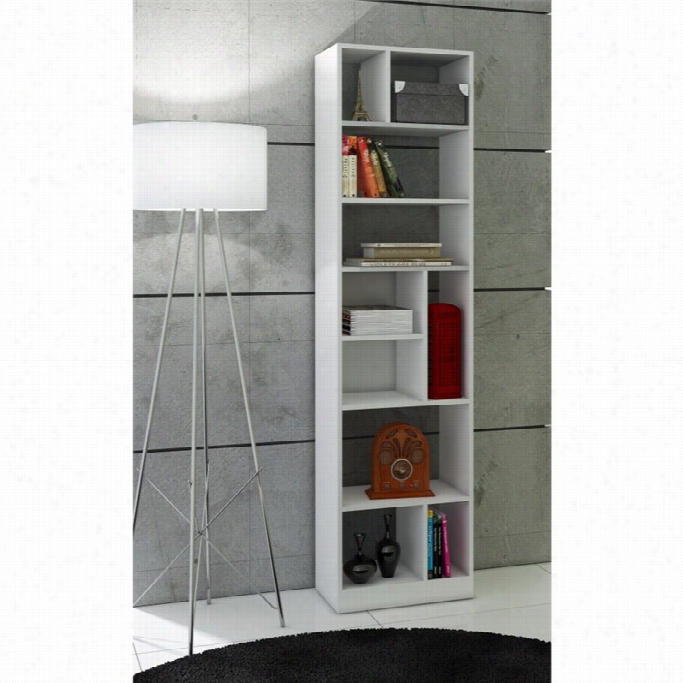 Manhattaan Cofort Valenca 4.0 Series 10 Sshelf Bookcase In White