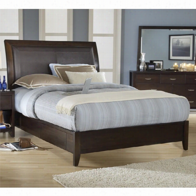 Modus Furniure Urban Loft Upholstered Storage Platfoorm Bed In Brown-full