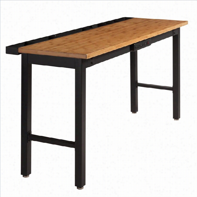 Newage 72 Work Bench With Bamboo  Top And Powerbar