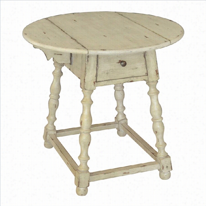 Pulaski Accenta Table With Drawer In Ruustic Creamy White