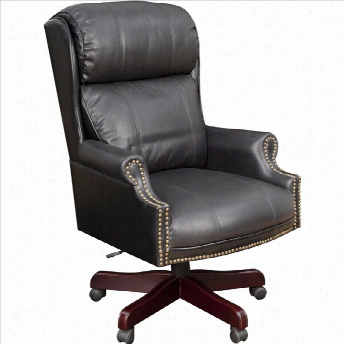 Regency Badrington Traitional  Judge's Style  Swivel Office Chair In Black