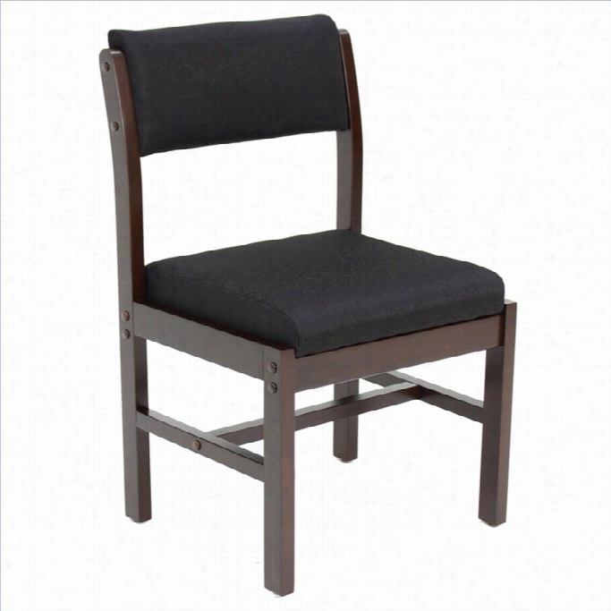 Regency Becino Leg Base Party Guest Chair In Mocha Walnut And Negro