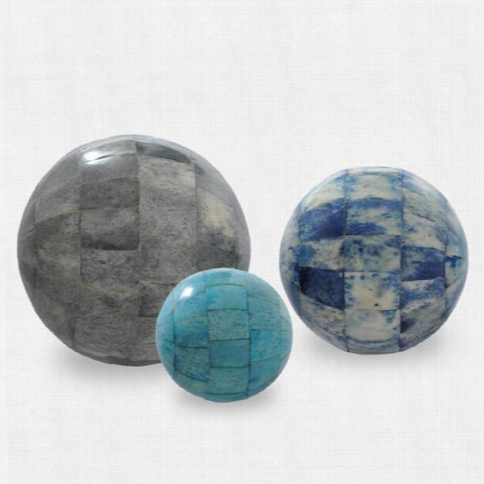 Renwil Sapphire Statues In Aqua Kingly Blue Nd Grey (set Of 3)