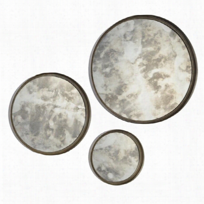 Renwil Shire Mirrors In Antique Silver (set Of 3)