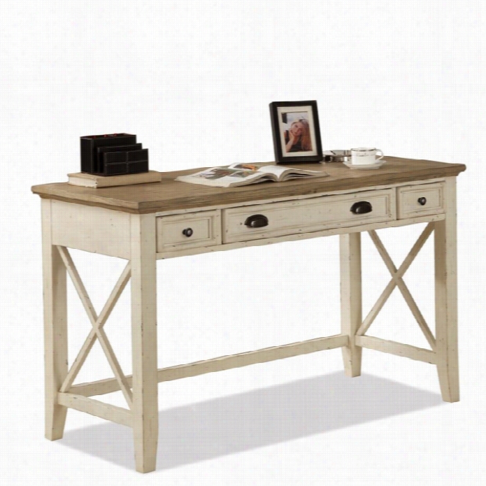 Riverside Furniture Coventry Two Tone Writing Desk In Dover Whit