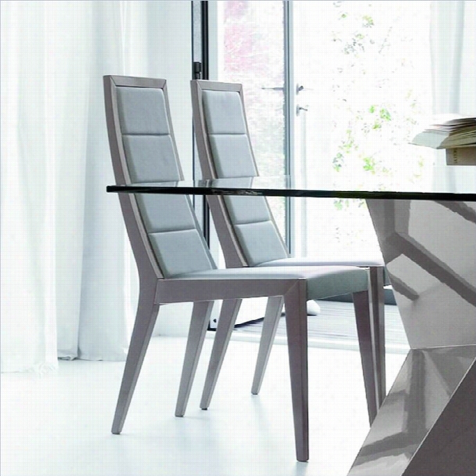 Rossetto Sapphire Dining Chairs In Grey (set Of 2)