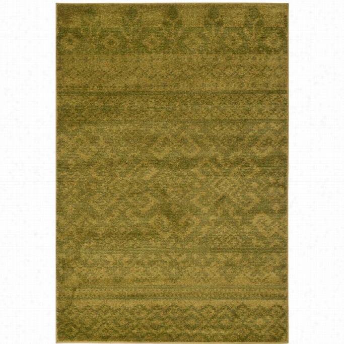 Safav Ieh Adirondack Green Superficial Contents Rug - 6' X 9'