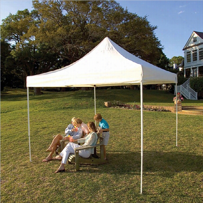 Shelterlogic 10'x10' Pro Truss Top Pop-up Canopy Straight Leg With Coveri N White