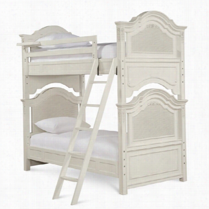 Smartstuff Gabriella Wood Twin Over Tiwn Bunk Bed In  Lace