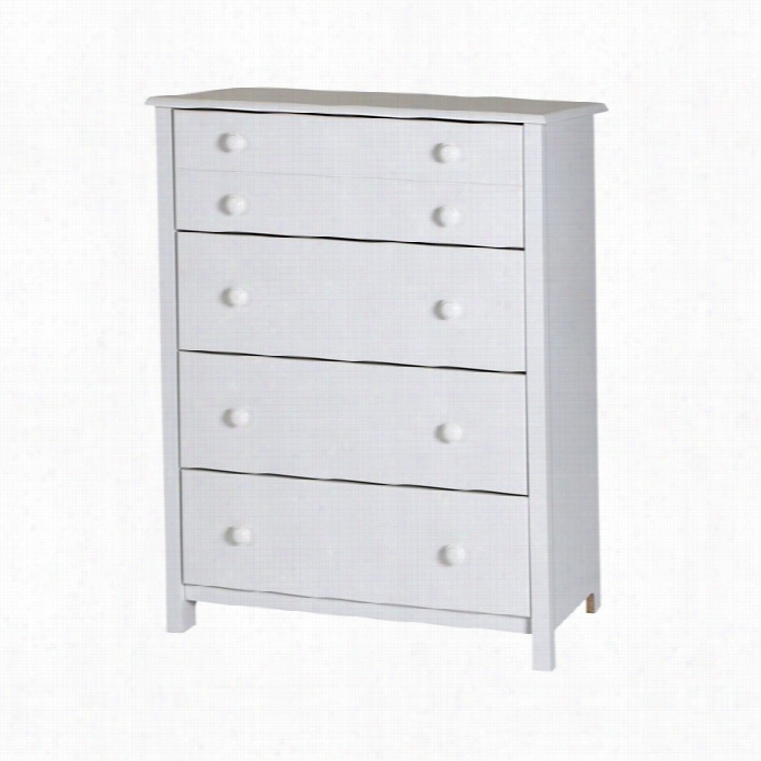 South Shore Lirtle Smileys 4 Drawer Chest In Pure White