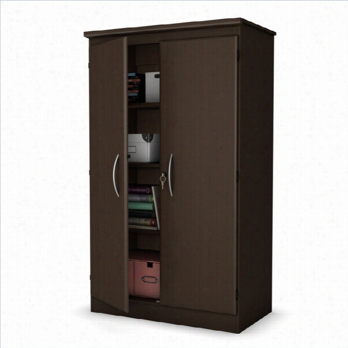 Souht Shorep Ark 2 Door Storage Cabinet Inc Hocolatef Inish