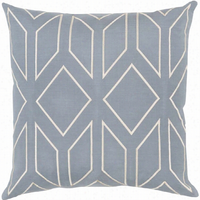 Surya Skyline Low Fill 18 Square Pillow In Moss And Beige