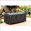 Abbyson Living Pasadena Outdoor Wicker Storage Ottoman in Black