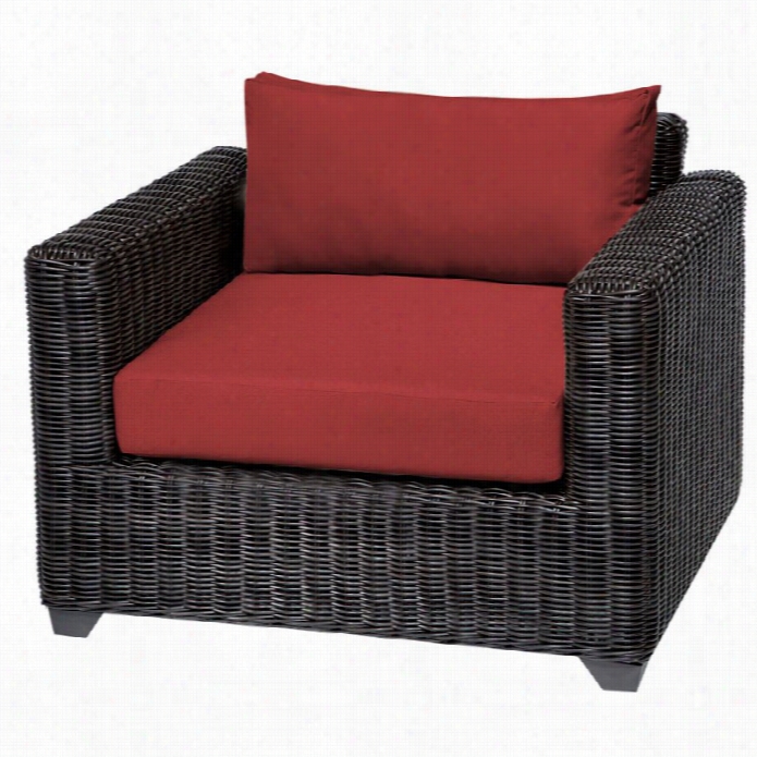 Tkc Venice Outdoor Wicker Club Chair In Terracotta