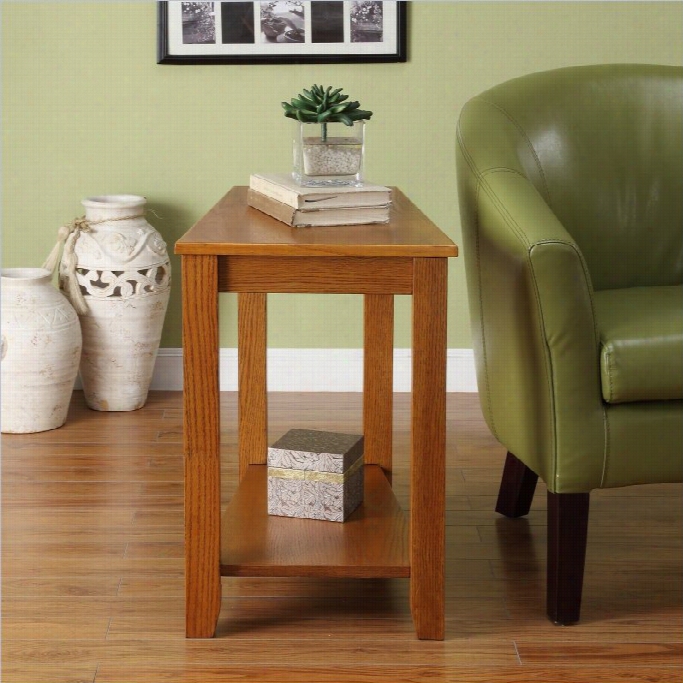 Trnet Home Elwell Chair-side Table In Oak