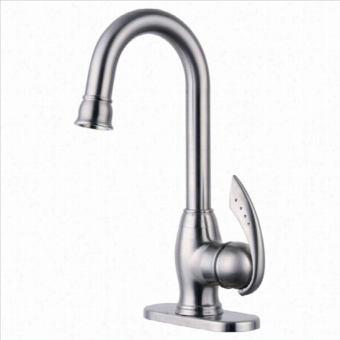 Yosemite 1-hancle Bar Faucet With Base Plate In Bushed Nickeel