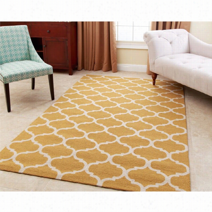 Abbyson Living Esme 3' X 5' New Zealand Wool Rug In Mustard Yellow