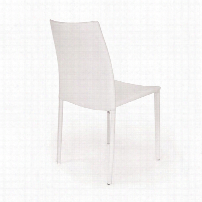 Aeon Appendages Ta Mara Stacking Dining Chair In White (set Of 4)