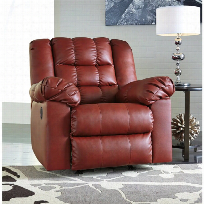 Ashley Brol Ayne Leatheer Rocker Recliner In Garndt