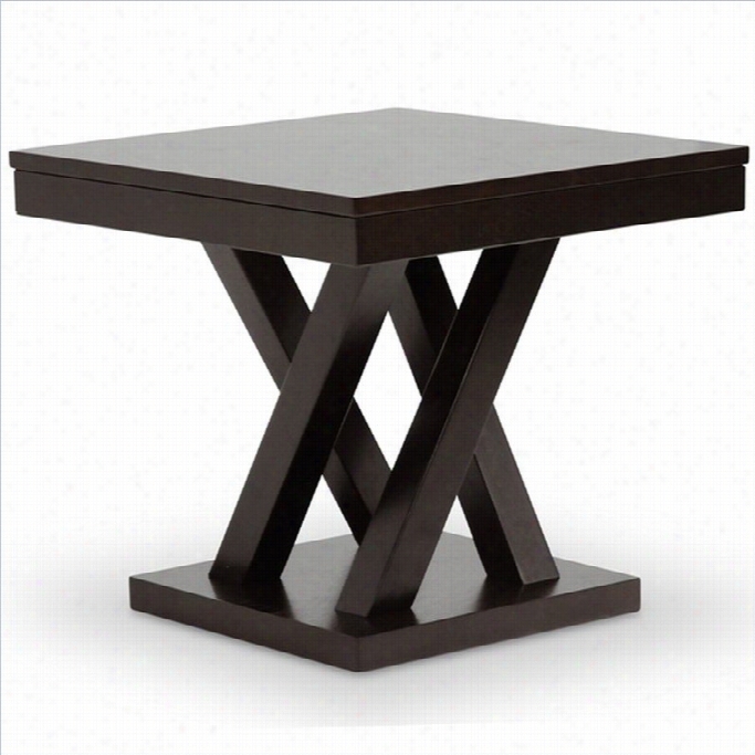 Baxtom Studio Everdon End Table In Cappuccino