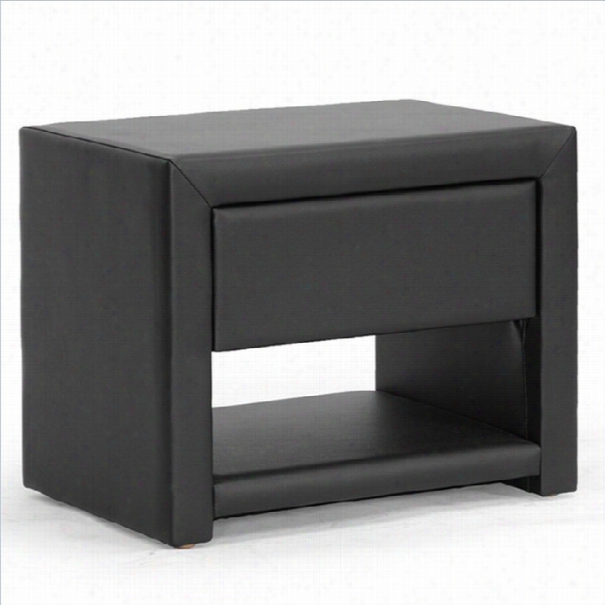 Baxton Studio Massey Nightstand In Black