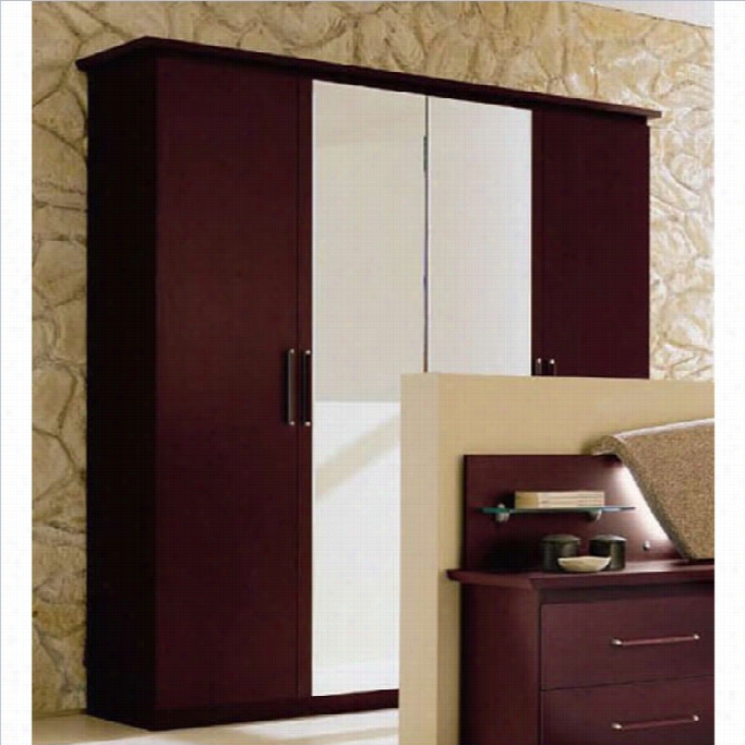 Camelgroup Miss Italia 4 Door Wioden Wardrobe In Matte Lacquer