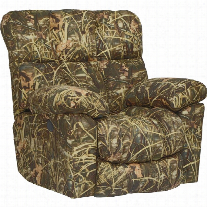 Catnapper Duck Dynastty Chimney Rock Power Lay Flat Recliner In Green