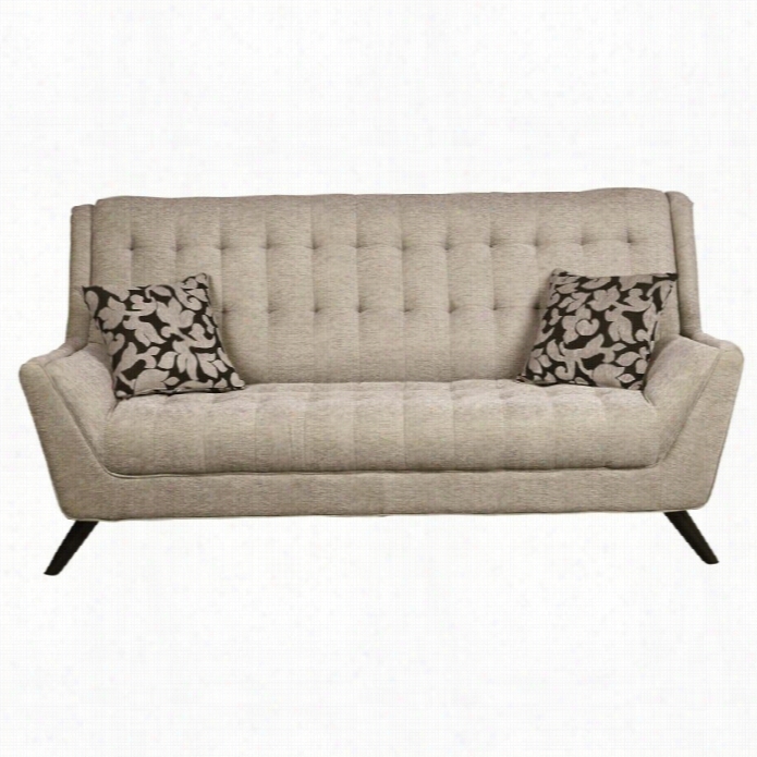 Coaster Natalia Tufted Fabric Sofa In Grey