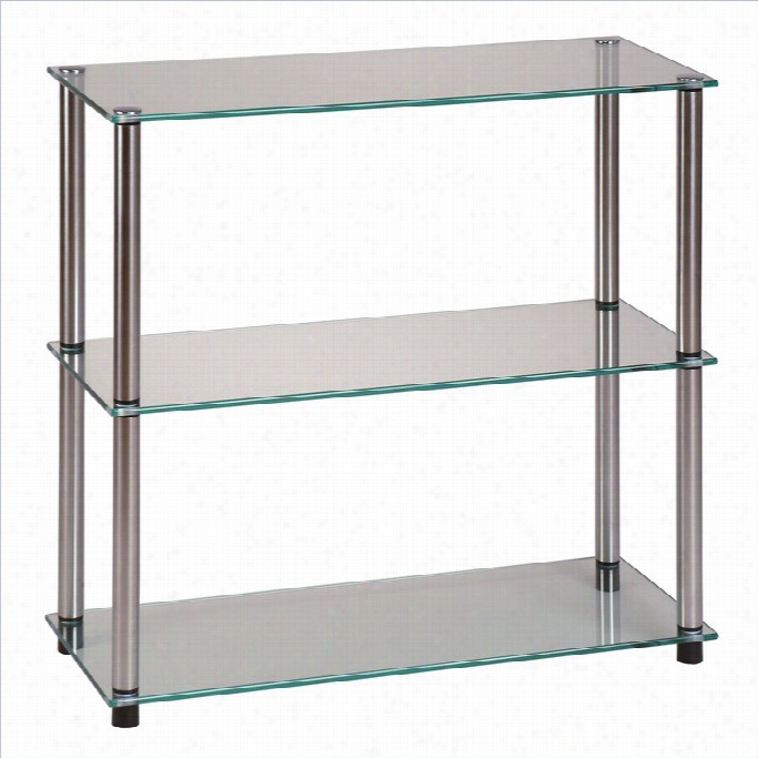 Suitableness Concetps Elegant Glass Bookcase