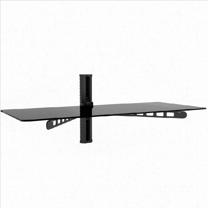 Corliving 35 Midnight Black Constituent Wall Shelf