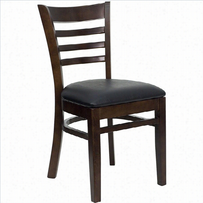 Flash Appendages Hefcules Ladder Back Dining Chair With Black Seat