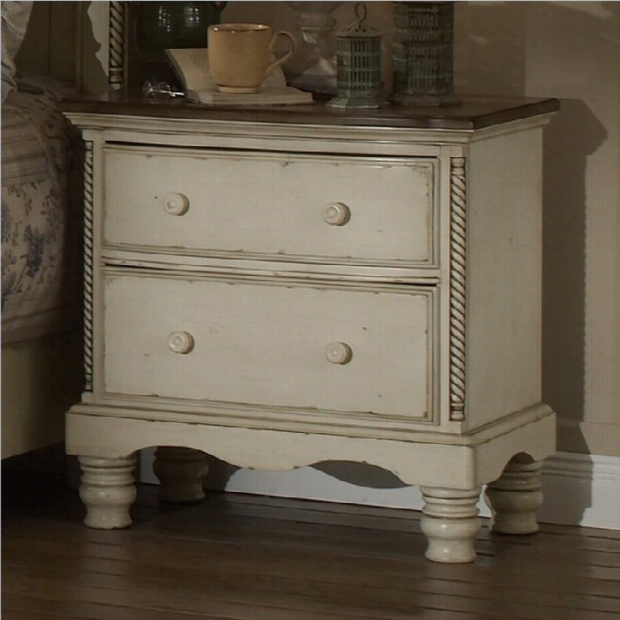 Hillsdalewlishire Antique Whhite Nightstand