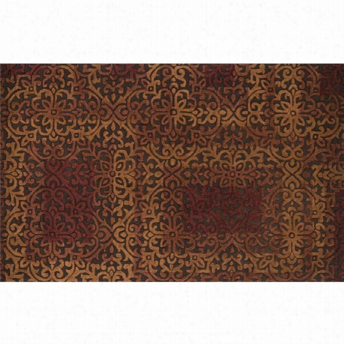 Loloi Alexi 9'3 X 1' Hand Tufted Wool Rug In Brown And Spice