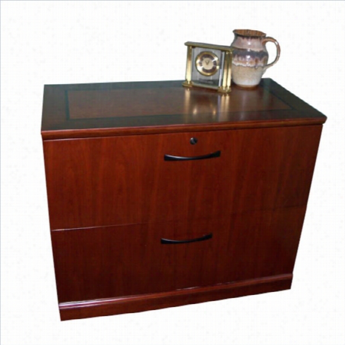 Mayline Sorrento 2 Drawer Lateral File In Bourbon Cherry