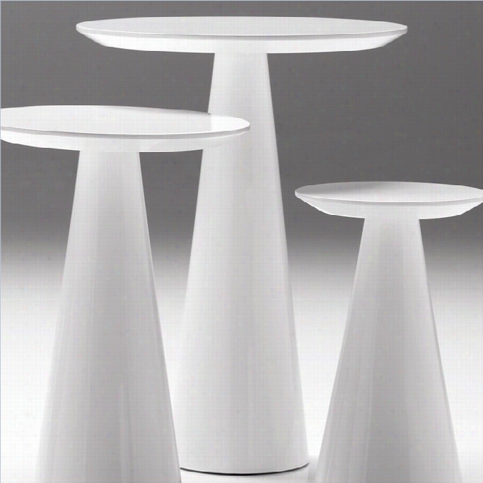 Mobital Otwer Tall End Table In High Gloss White
