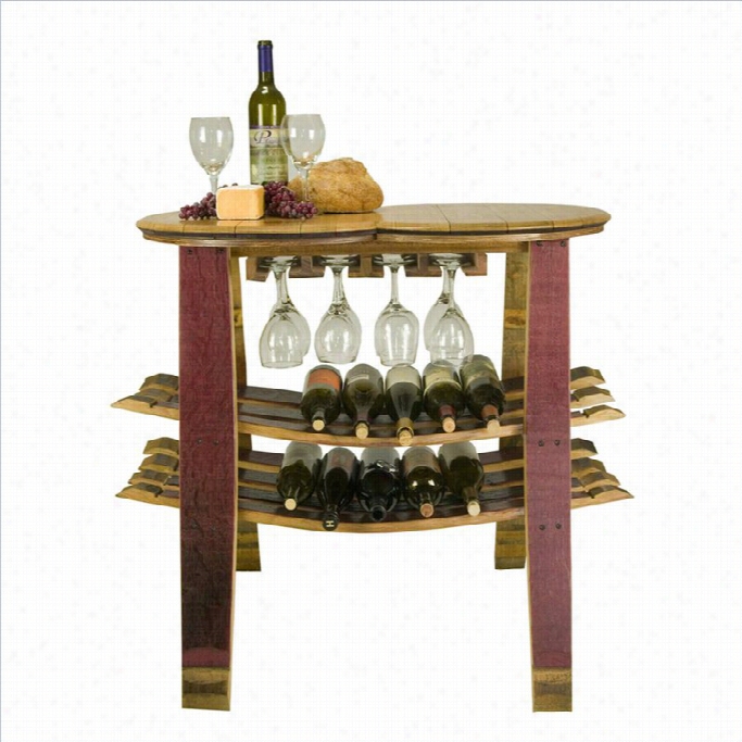 Napa East Collection Barrel Head Table And Arckw Ith Glass Sli Ders