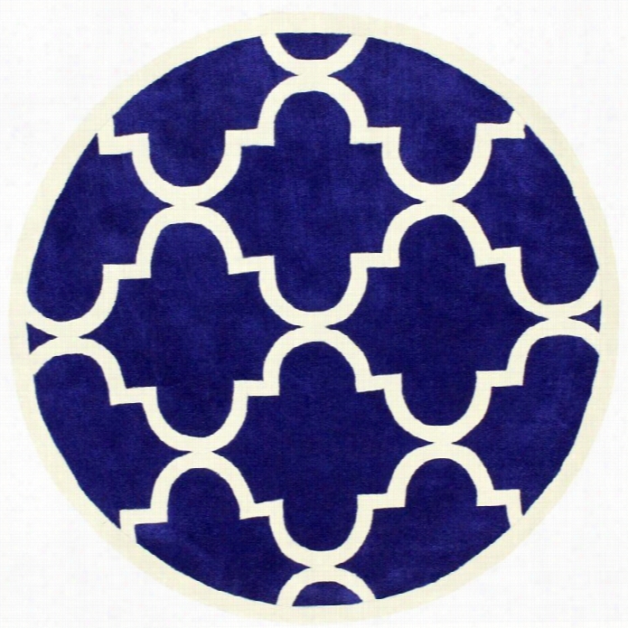 Nuloom 6' X 6' Handiwork Tufted Fez Rond Rug In Pwcific Blue