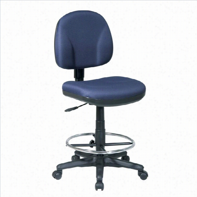 Office Star Dc Drafting Chair  With Stool Kit In Navy