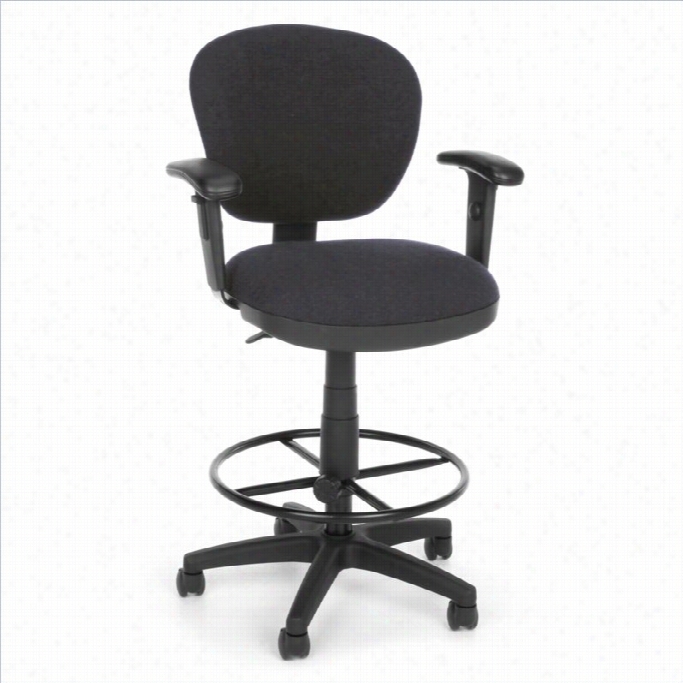Ofm Lite Use Computer Drafting Office Chair Ith Arms And Dr Afting Kit In Gra Y