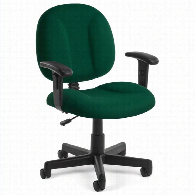 Ofm Superoffice Chair With Arms In Green