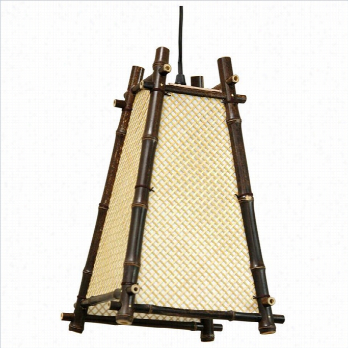 Oriental Furniture 14 Itashi Hanging Lantern In Brown