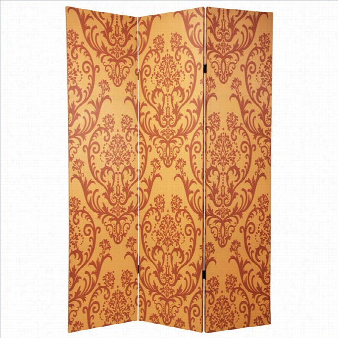 Oriental Furniture 6' Tall Damask Room Divider In Multicolor